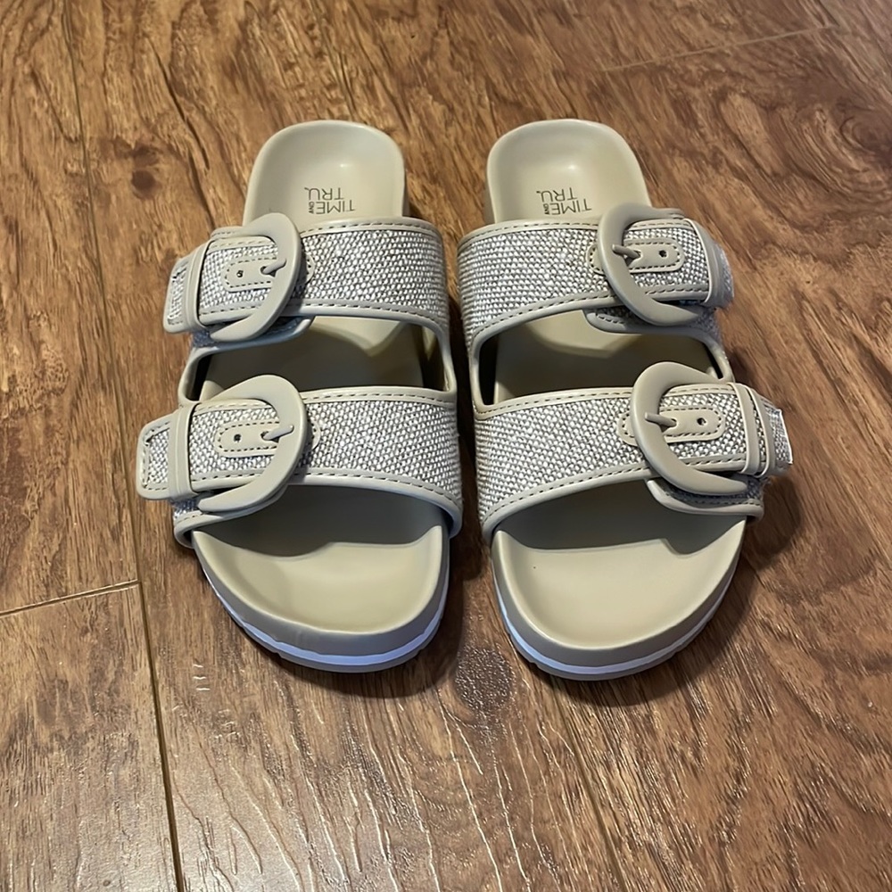Cream colored sandals